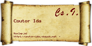 Csutor Ida névjegykártya