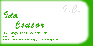 ida csutor business card